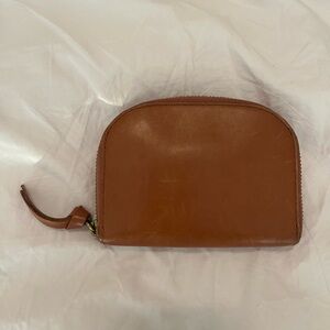 Madewell Essential Zip Wallet - Brown Leather